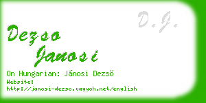 dezso janosi business card
